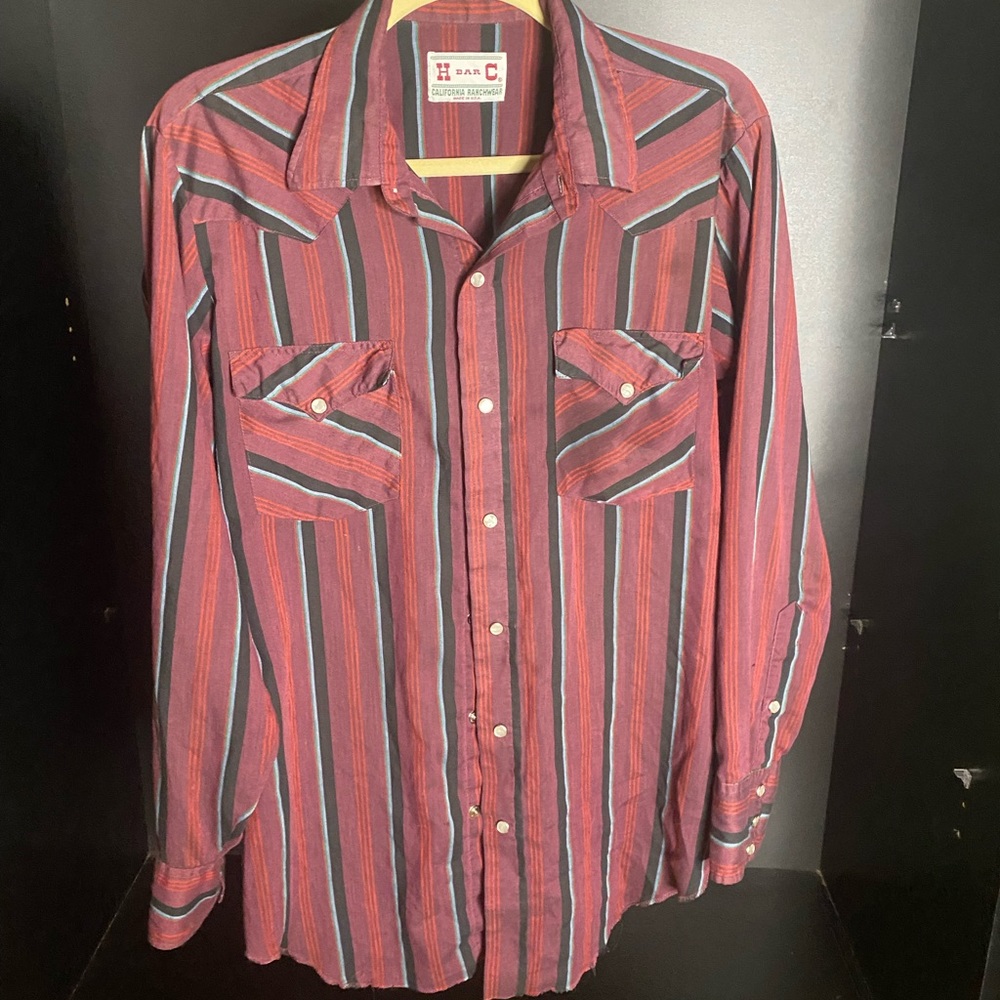H bar C vintage striped dress shirt